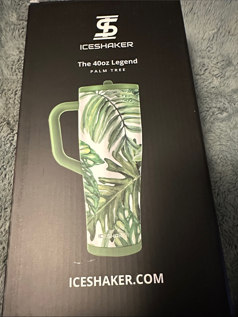 The 40oz Legend Palm Tree Green Travel Tumbler